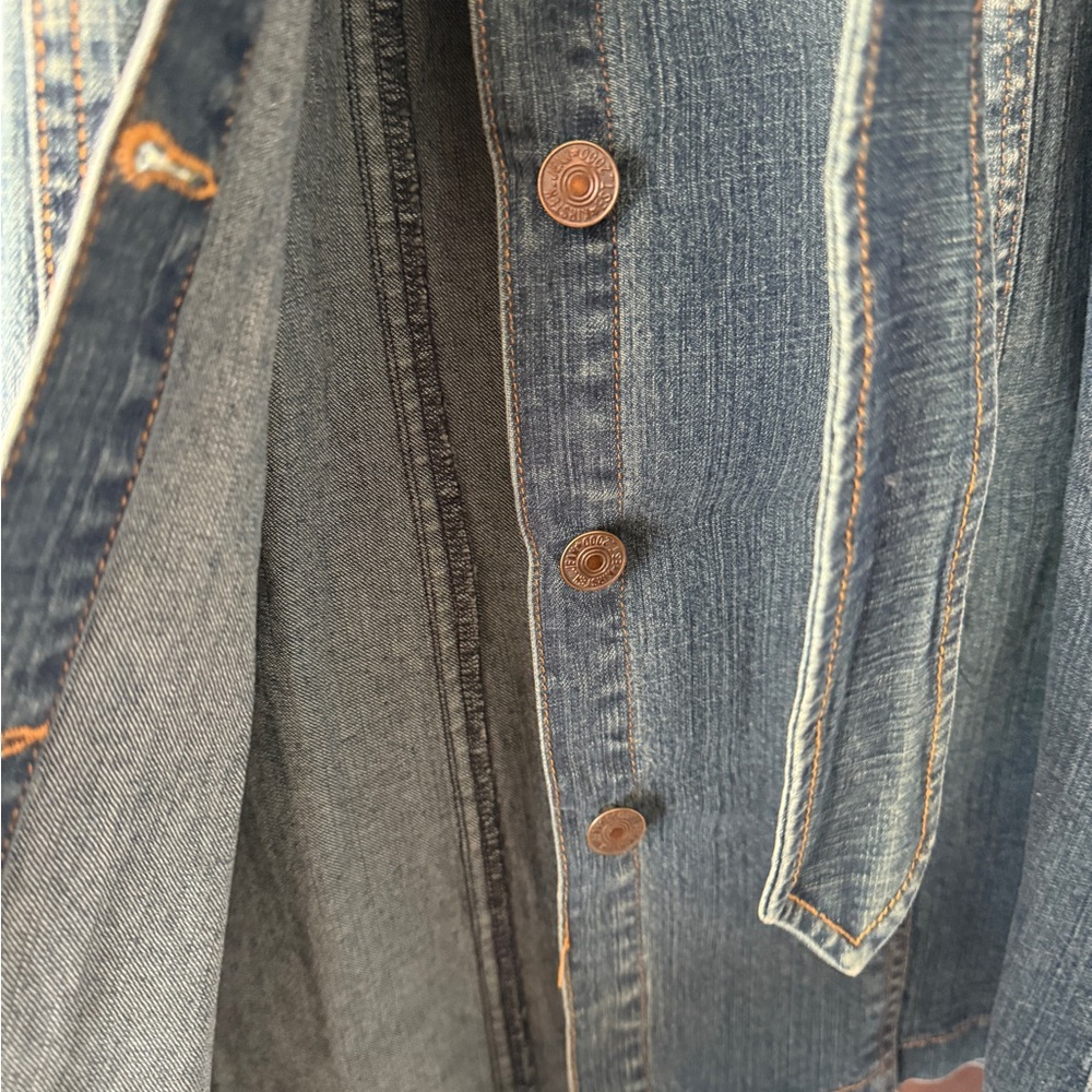 Denim Midi belted Dress - Picture 5 of 16